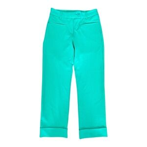 Betabrand Womens Cropped Green Work Wear Stretchy Pants